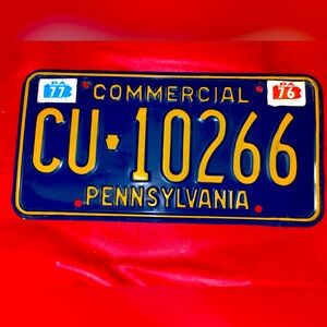 Pennsylvania Vintage 1976-77 Commercial License Plate. CU-10266